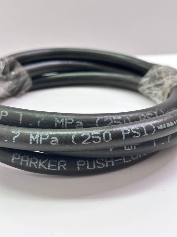 Parker 801-4-BLK-RL Push-Lok Multipurpose Air Hose, 1/4" Dia.  2mtr length