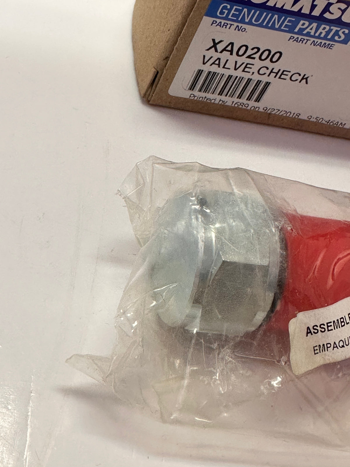 Komatsu XA0200 Check Valve