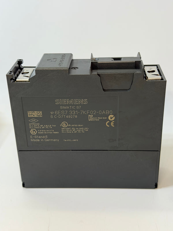 Siemens Simatic S7-300 SM331, 8AI, 9/12/14Bit Analog Input Module 6ES7331-7KF02-0AB0