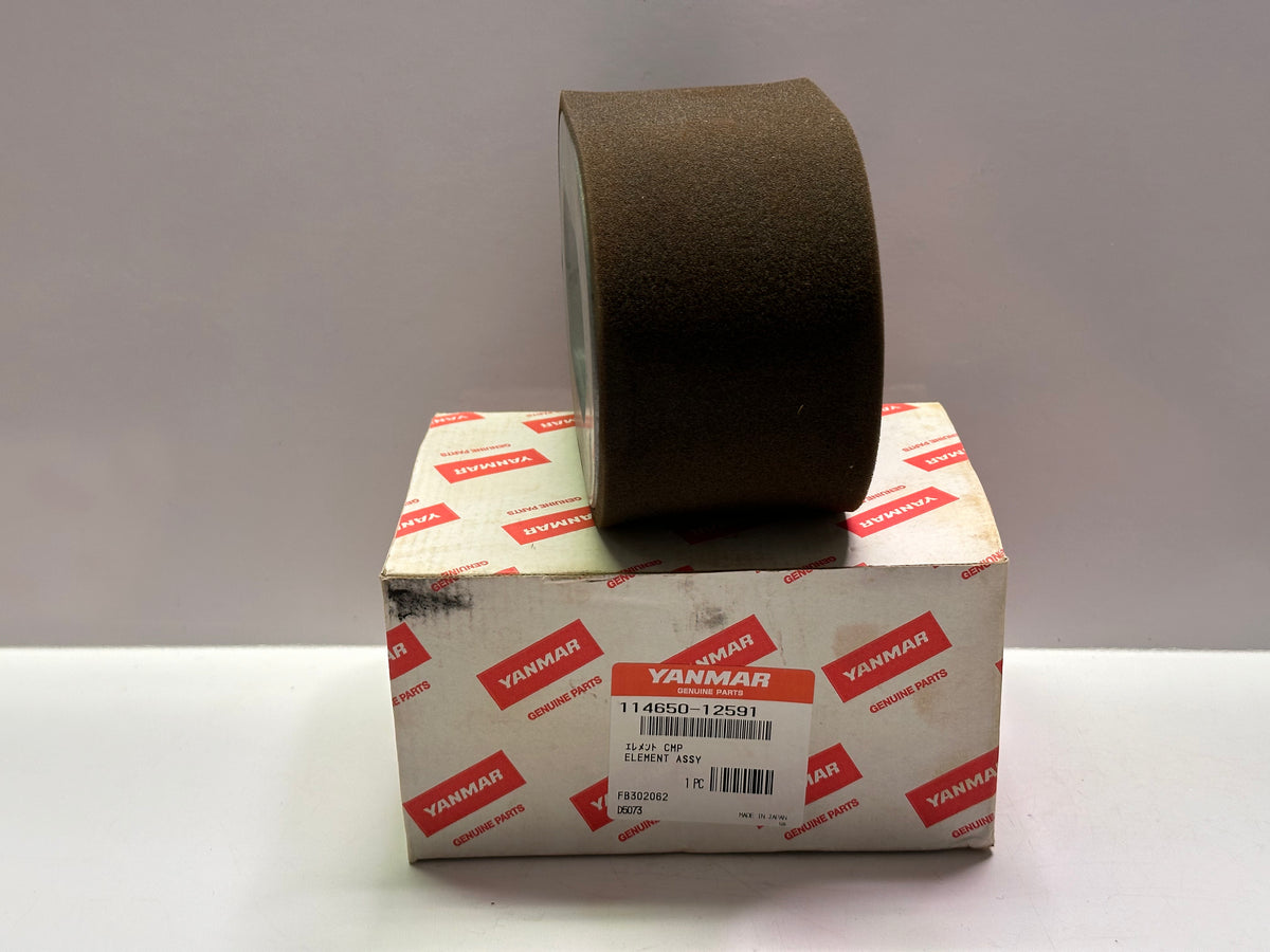 Genuine Yanmar 114650-12591 Engine Air Filter Element Assembly