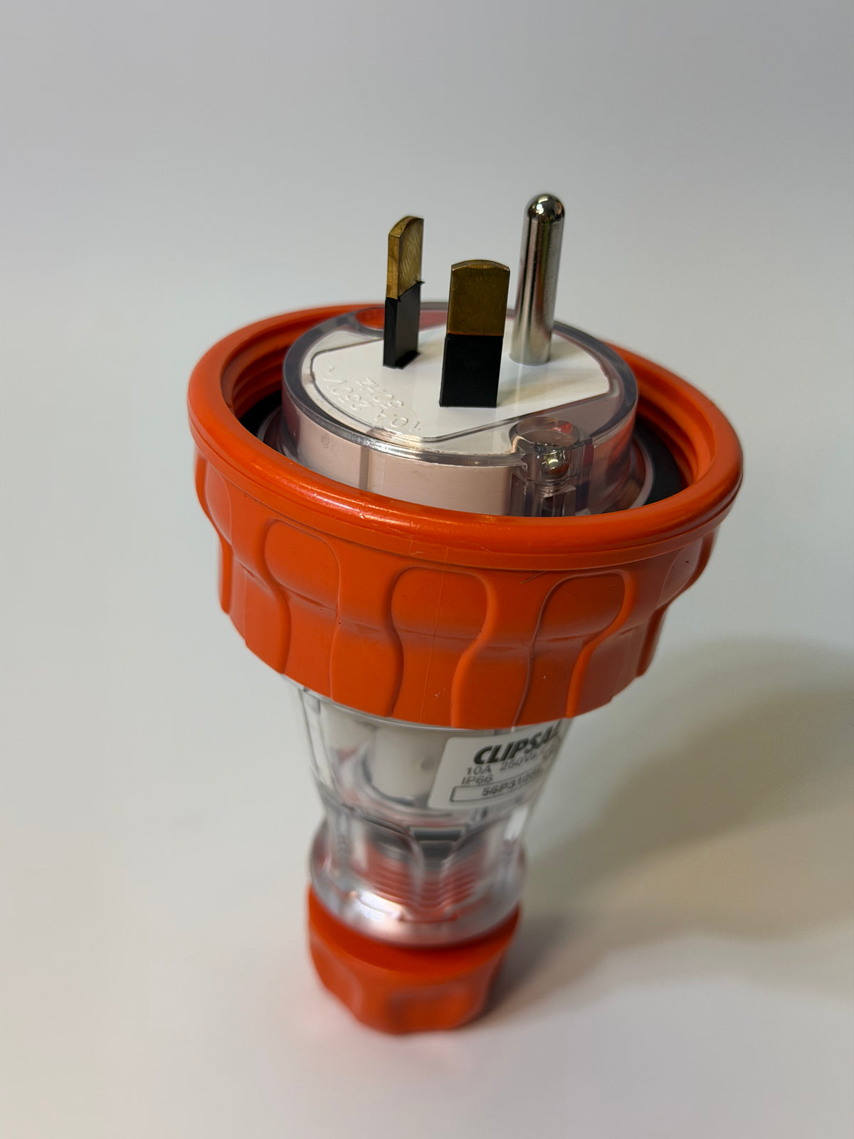 Clipsal 56P310SL-EO Industrial Plug — 3-Pin, 10A, 250V, Orange