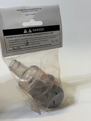 Clipsal 438XHD-TR Heavy Duty Extension Socket, Transparent