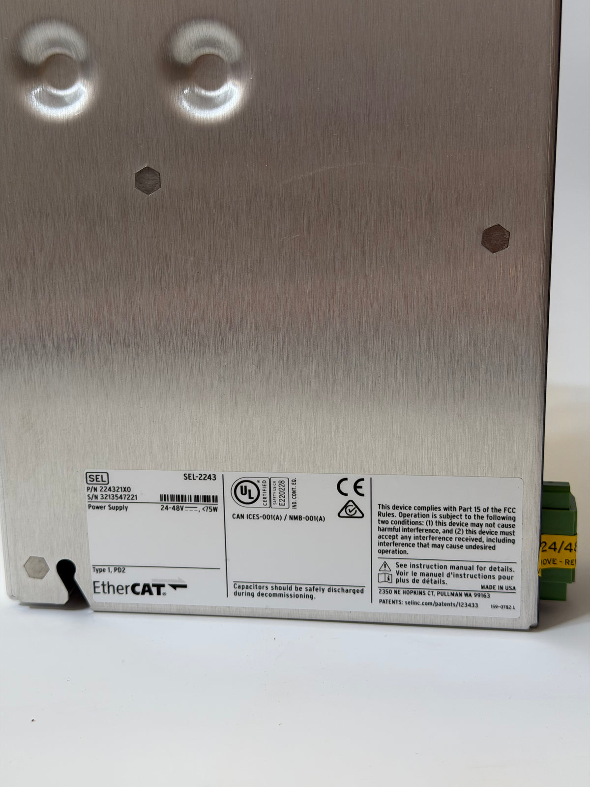 SEL Axion SEL-2243 Power Coupler