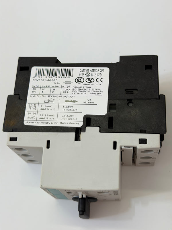 Siemens 3RV1021-4AA10 16A Circuit Breaker