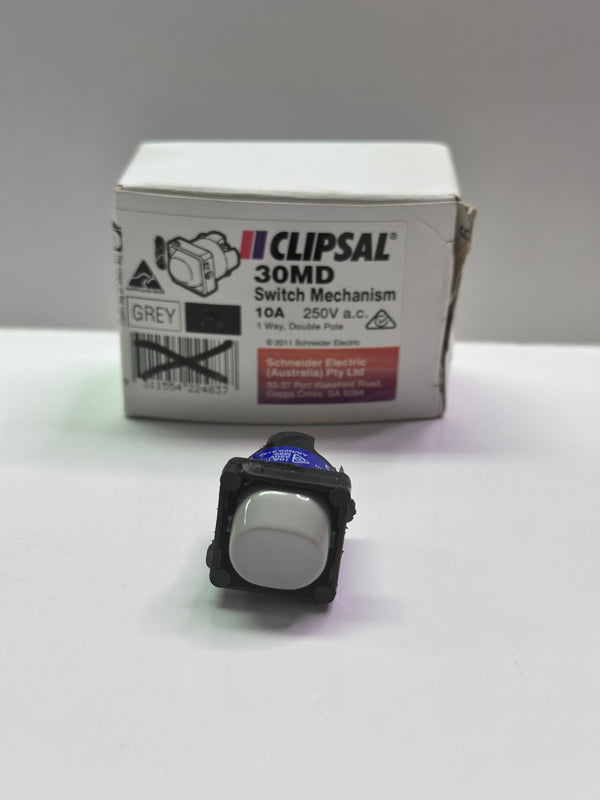 Clipsal 30MD Switch Mechanism - Grey, 10A 250V