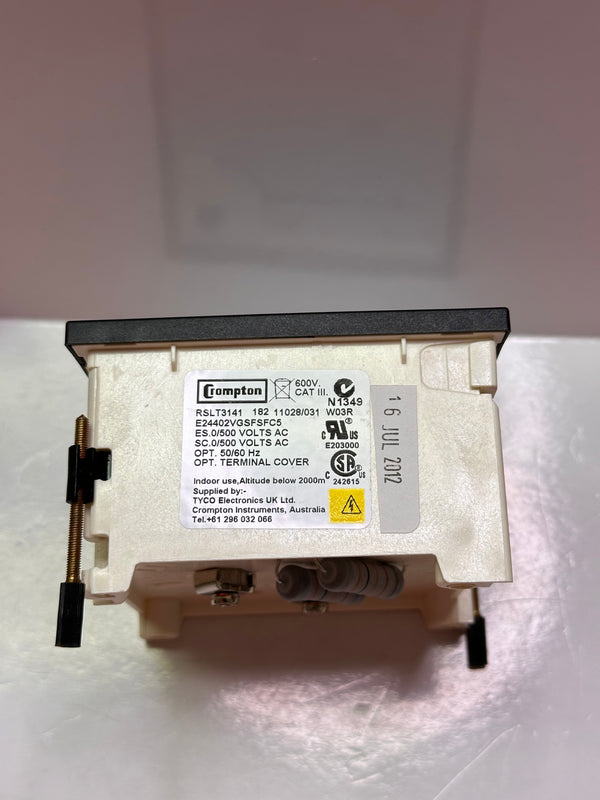 Crompton E244-02V-G-SF-SF-C5 Analog Panel Meter 0-500 VAC, 50Hz