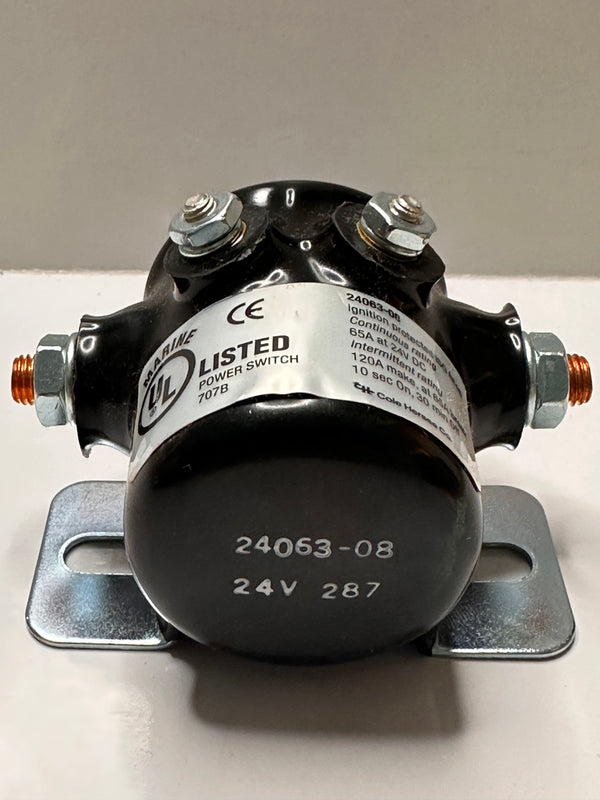 Solenoid 24063-08 SPST, 24V, 65A (Marine) | Mining & Industrial Surplus