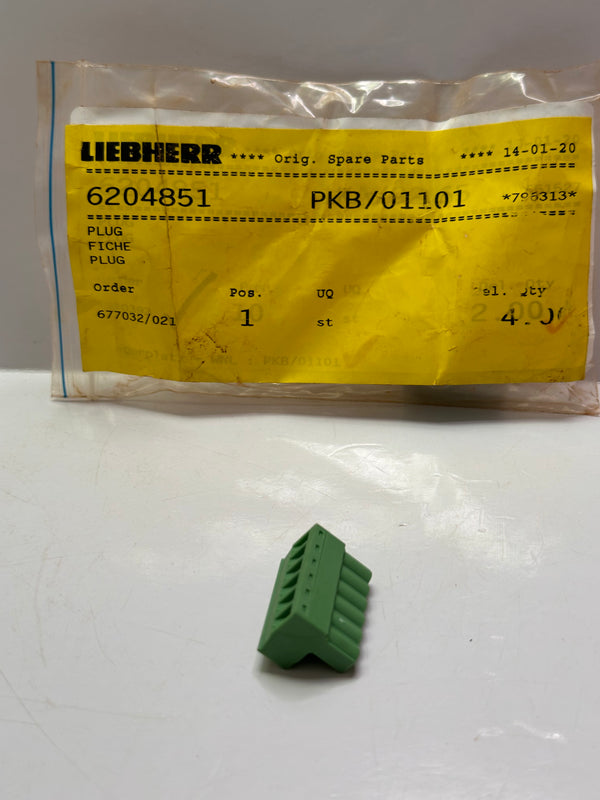Liebherr 6204851 Pluggable Terminal Block, 6 Way