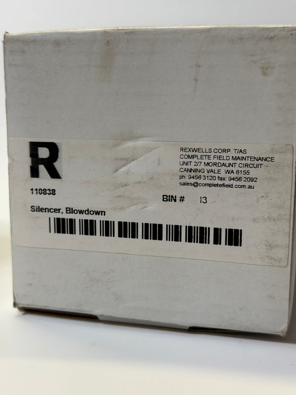 110838 Silencer, Blowdown, Air Compressor Muffler XY-07