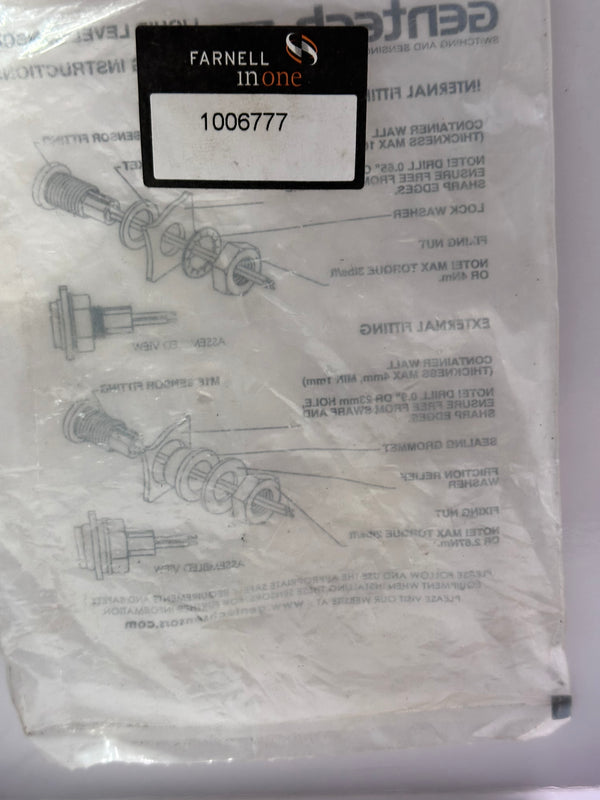 Gentech LS303-5IN Horizontal Level Sensor for JLG Lighting Tower - 1730918