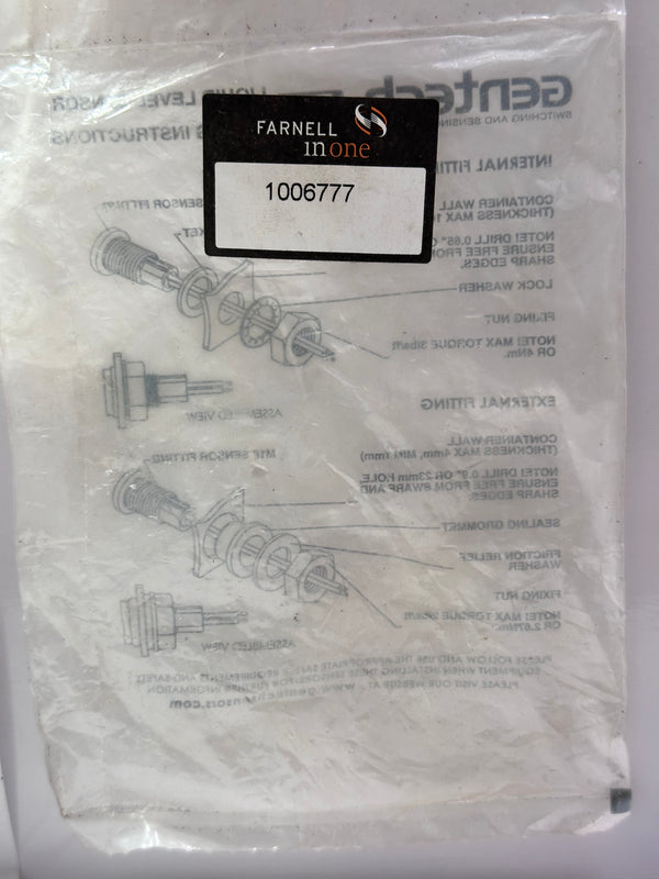 Gentech LS303-5IN Horizontal Level Sensor for JLG Lighting Tower - 1730918