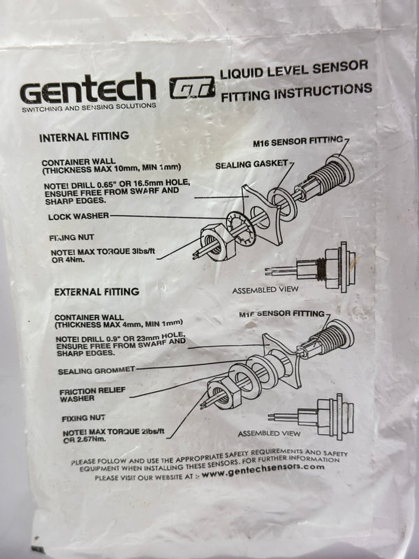 Gentech LS303-5IN Horizontal Level Sensor for JLG Lighting Tower - 1730918