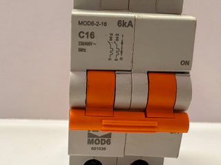 NHP MOD6-2-16 Circuit Breaker 2 Pole 16A