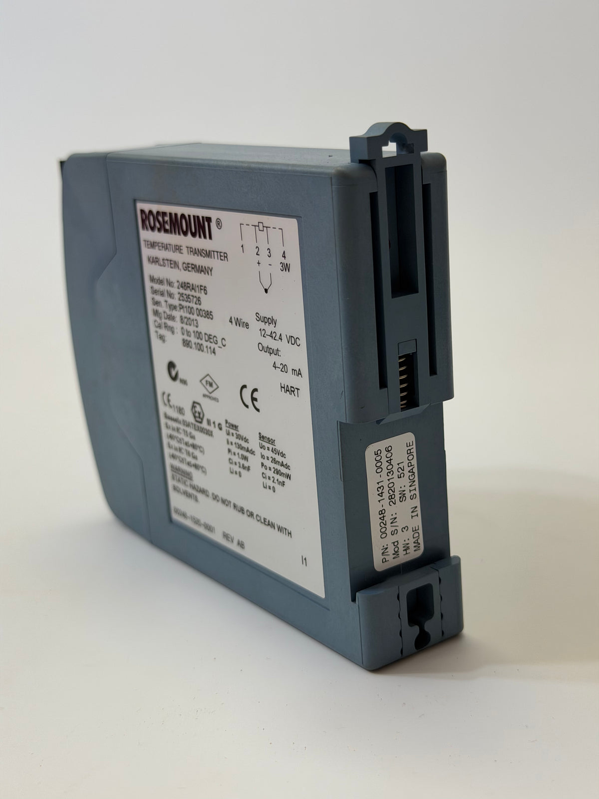 Rosemount 248RAI1F6 Rail-Mounted Temperature Transmitter