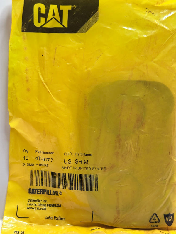 4T-9109 Steel Shim - Caterpillar - Pack of 10