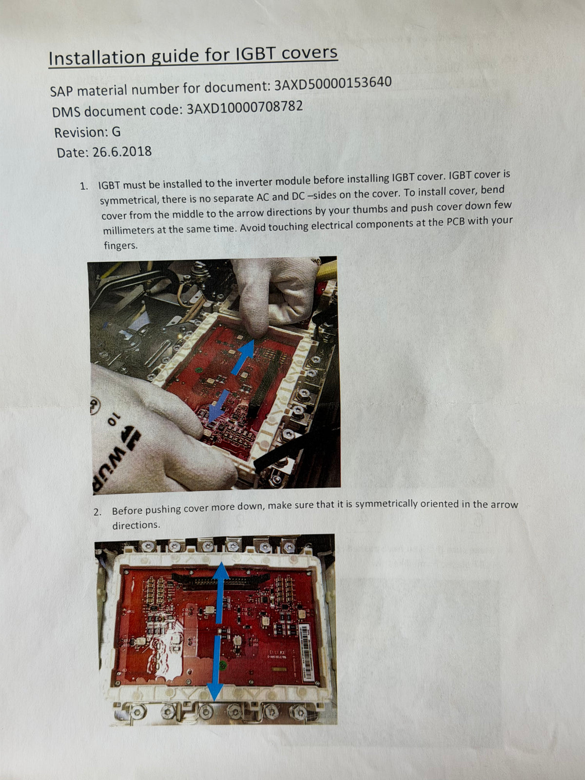 ABB 3AXD50000749263 IGBT BGAD-22C/300A;1200V; EP+ TIM FOIL SP