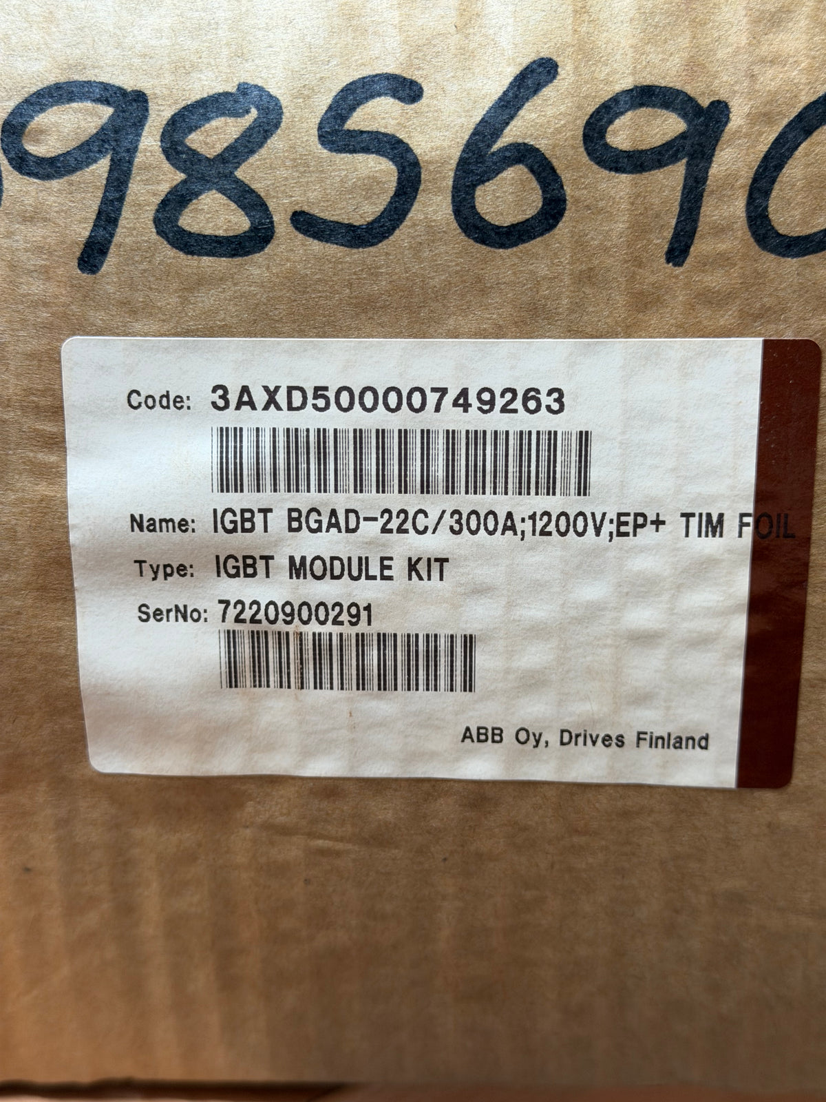 ABB 3AXD50000749263 IGBT BGAD-22C/300A;1200V; EP+ TIM FOIL SP