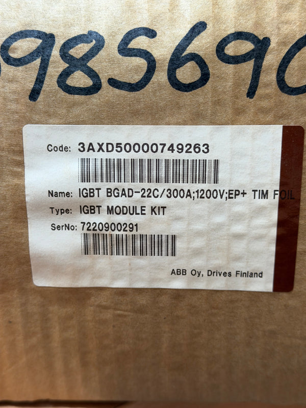 ABB 3AXD50000749263 IGBT BGAD-22C/300A;1200V; EP+ TIM FOIL SP