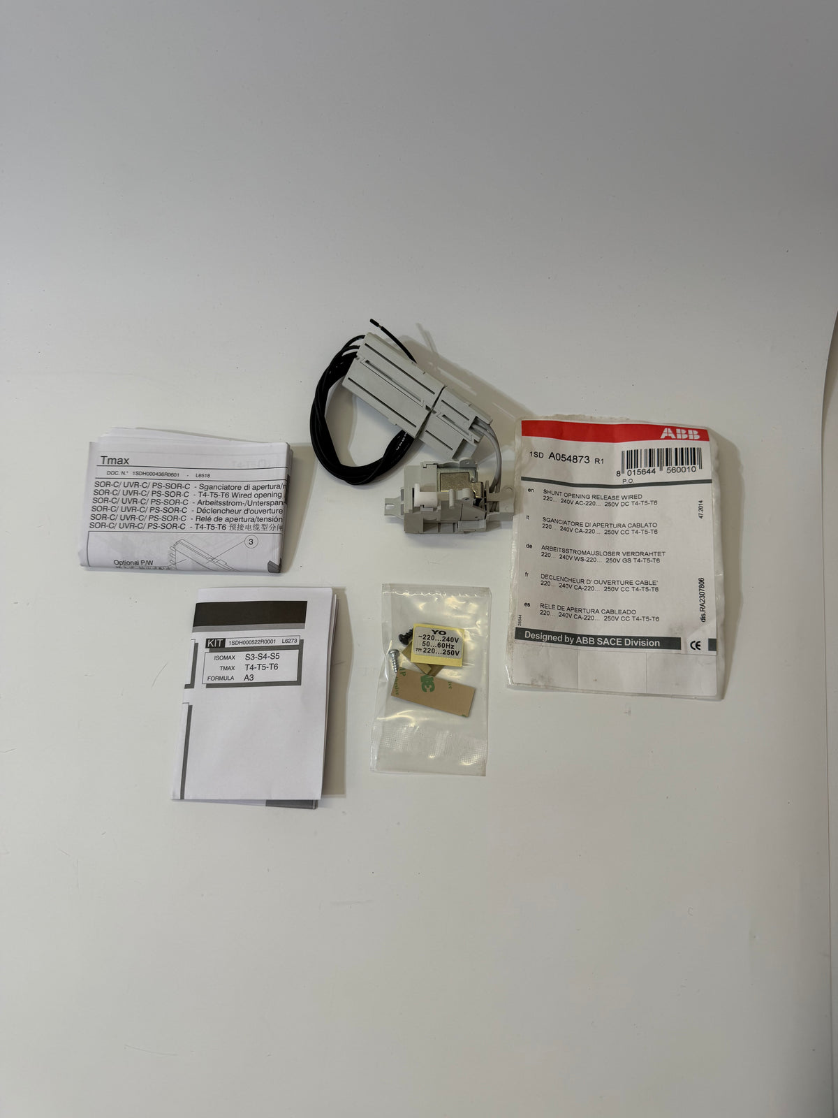 ABB 1SDA054873R1 Shunt Opening Release Wired 220...240V