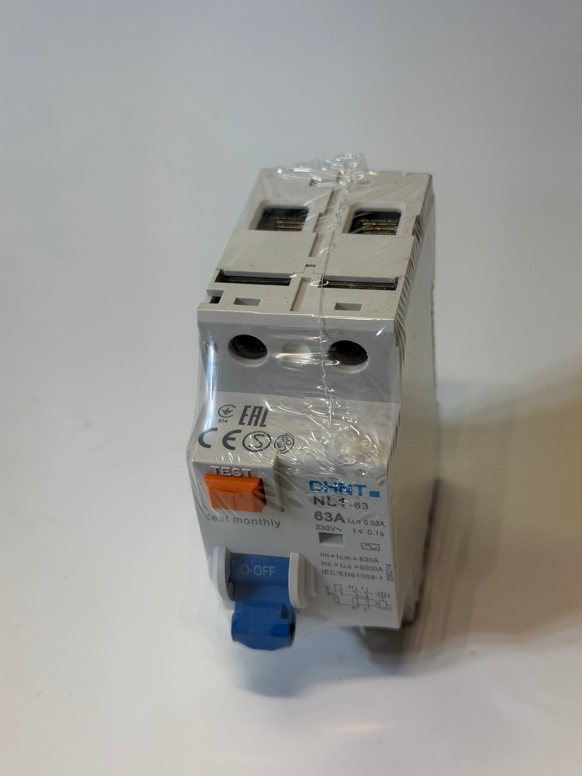 NL1-63 2 Pole 63A Residual Current Circuit Breaker