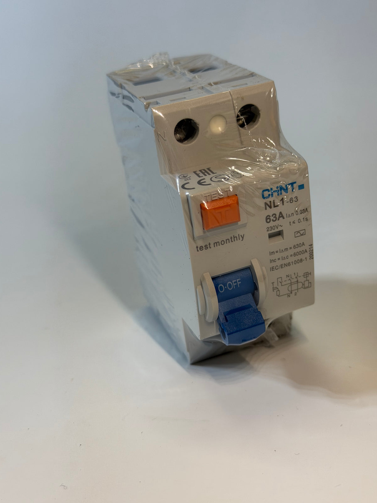 NL1-63 2 Pole 63A Residual Current Circuit Breaker