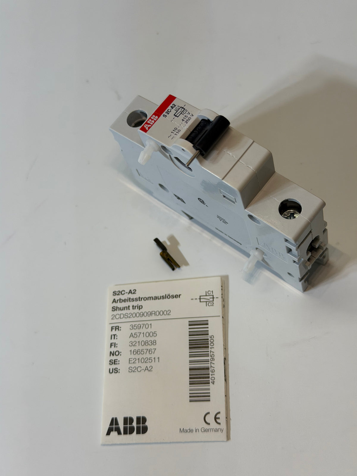 ABB S2C-A2 Circuit Breaker Accessories MCB S200P ST 110-415AC/250VDC, 2CDS200909R0002