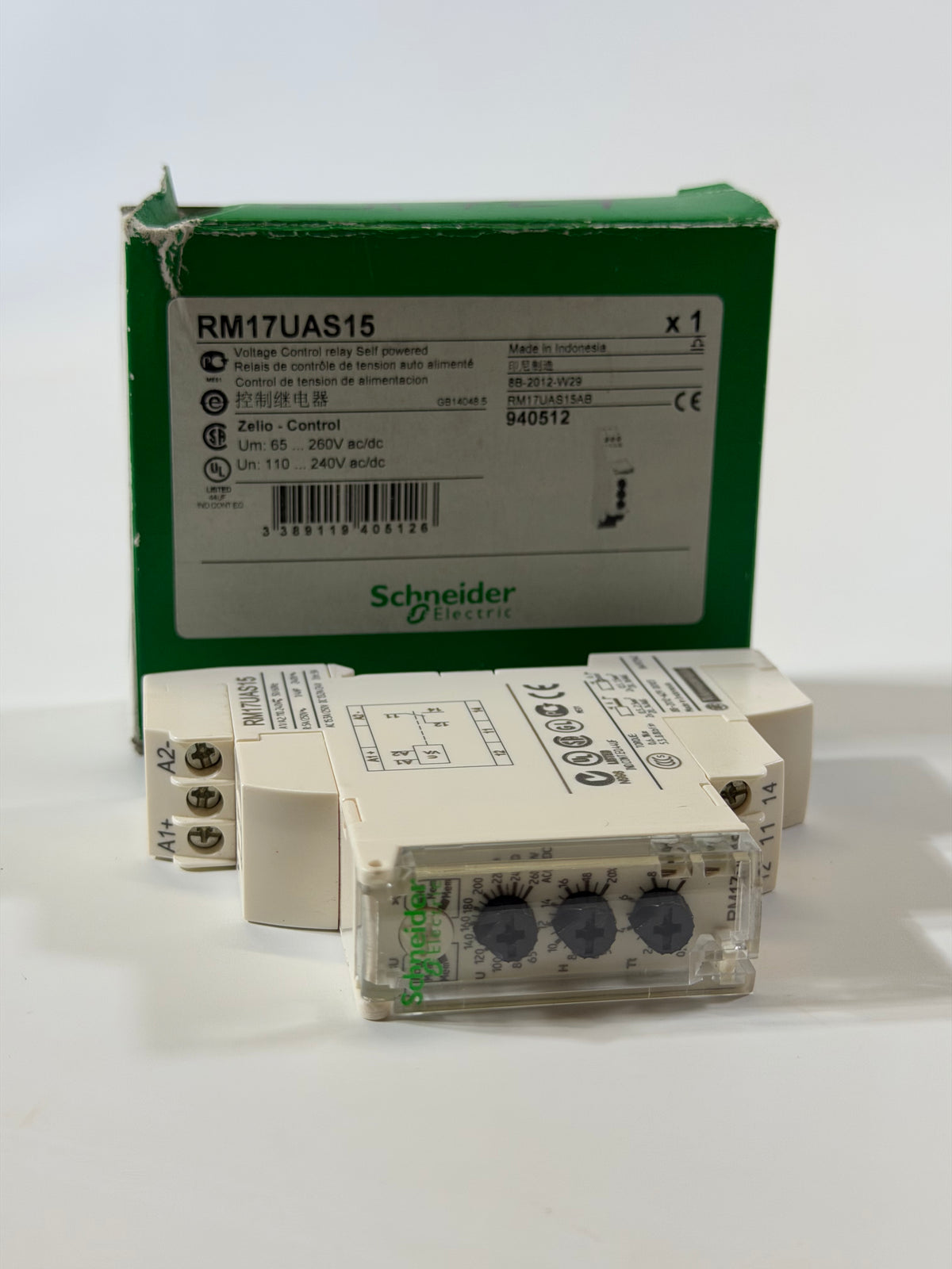 RM17UAS15 Modular 1 Phase Voltage Control Relay, 940512