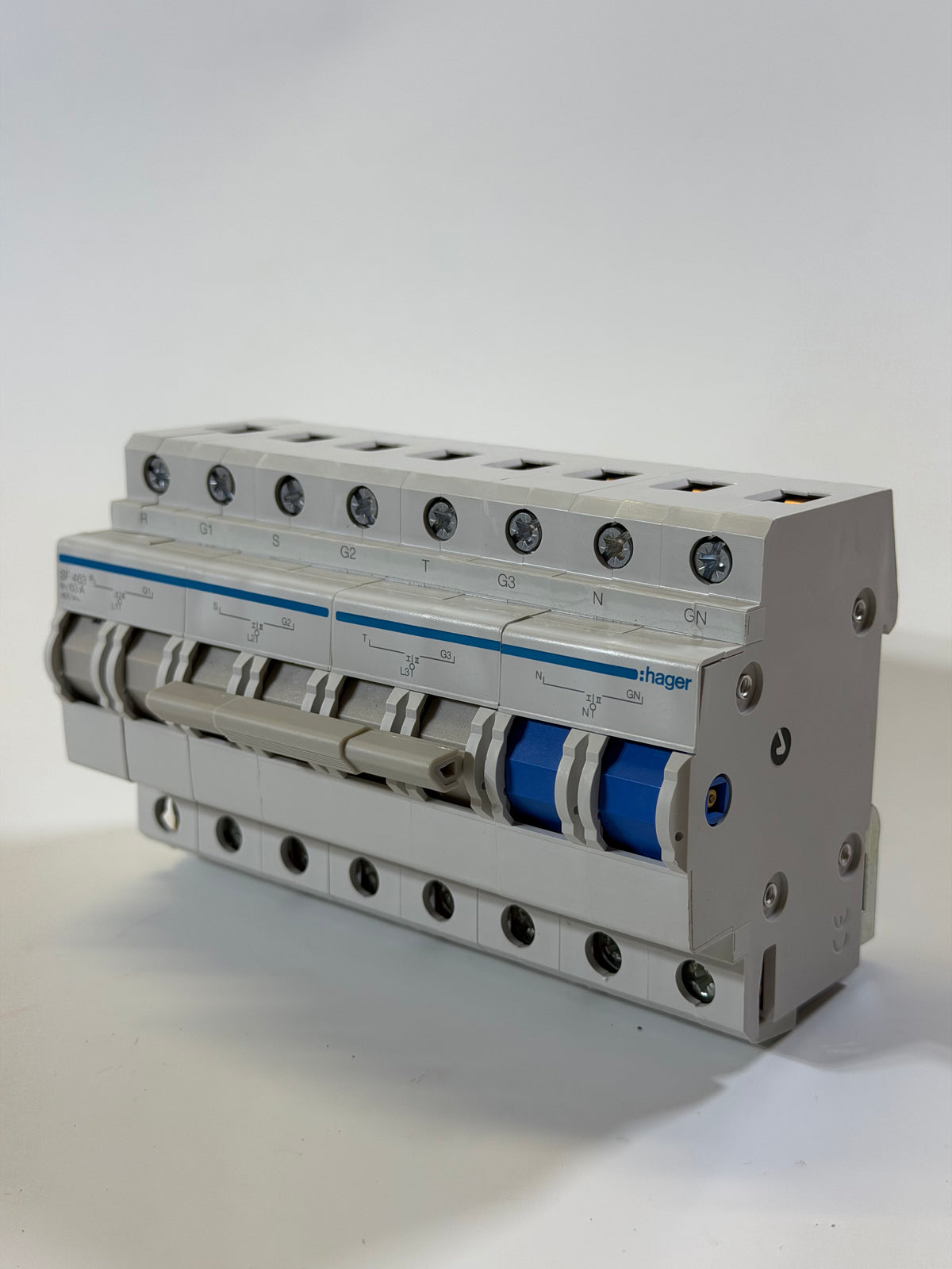 Hager SF463 63A 3 Phase 4 Pole Changeover Switch