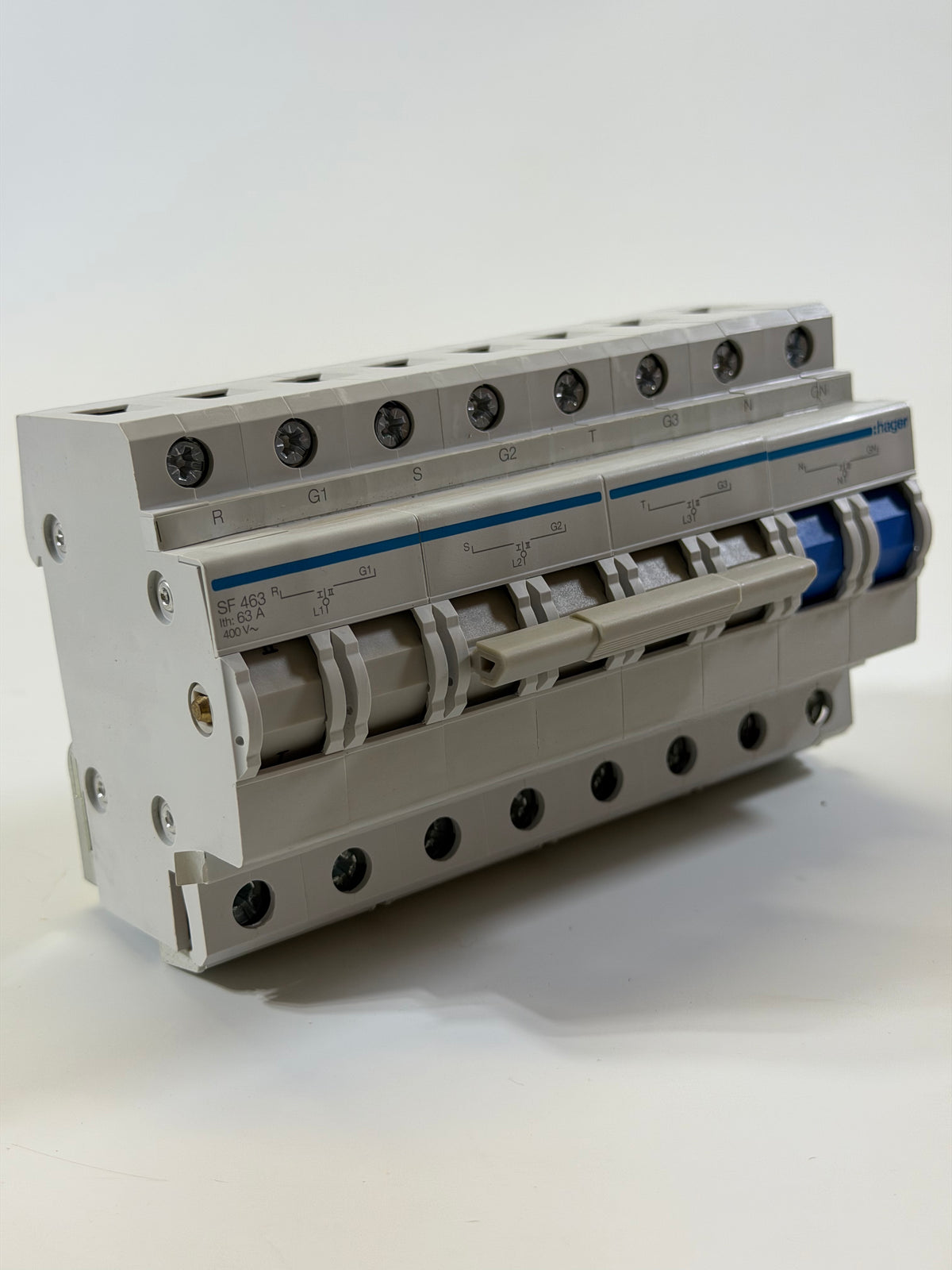 Hager SF463 63A 3 Phase 4 Pole Changeover Switch