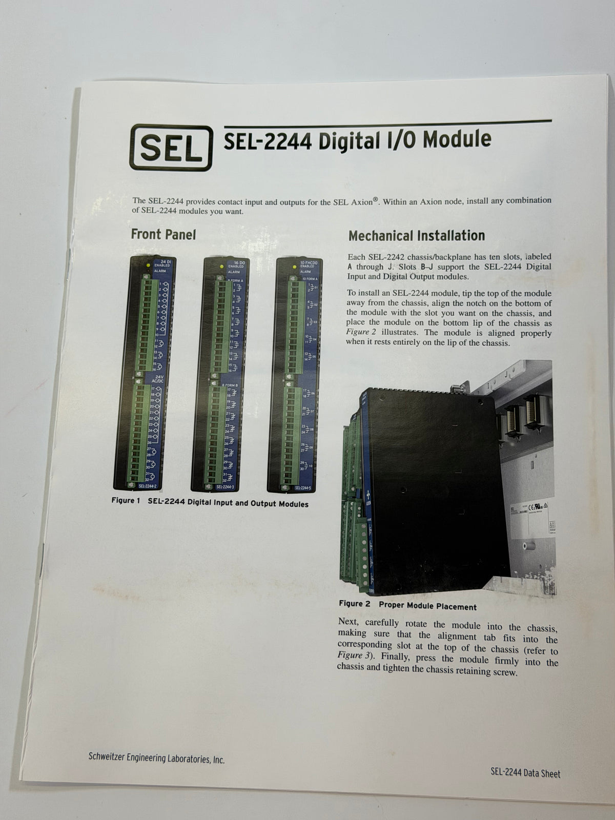 SEL-2244-2 Digital Input Module, 22442121X0