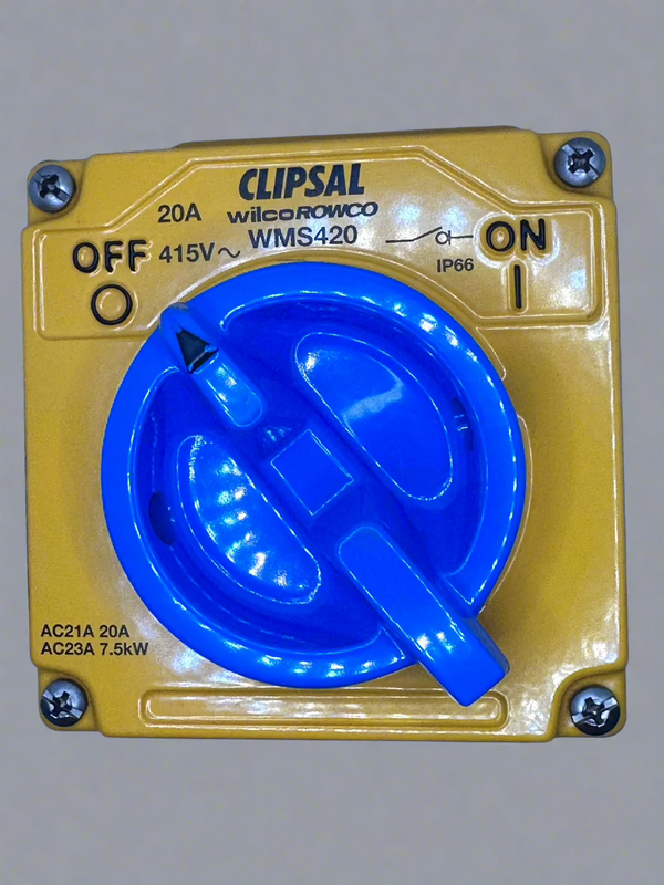 WilcoROWCO WMS420 Metal Clad Switch, 4 pole, 20A, 415V