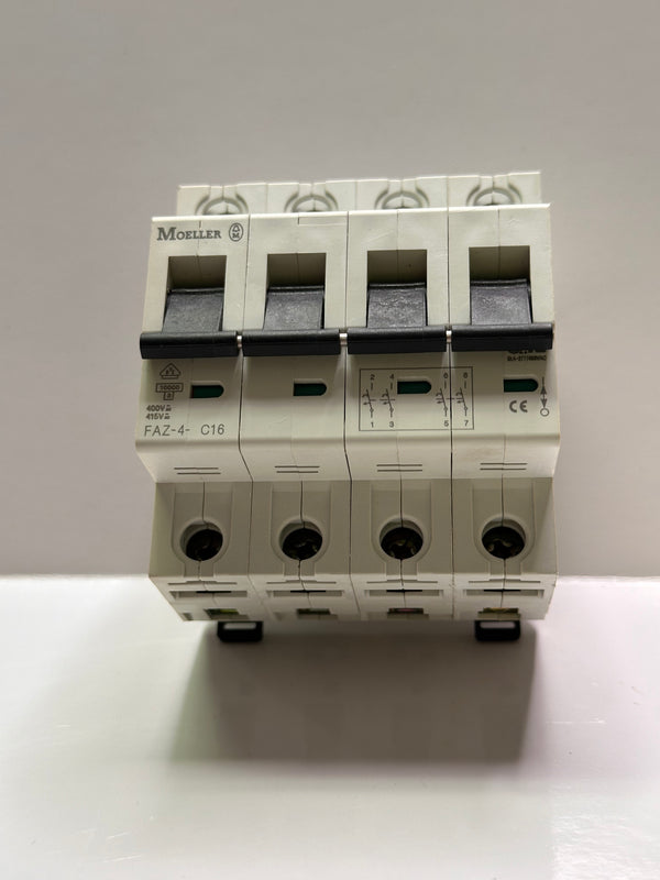 Moeller FAZ-C16/4 Miniature Circuit Breaker (MCB) 16A, 4P  xEffect - FAZ