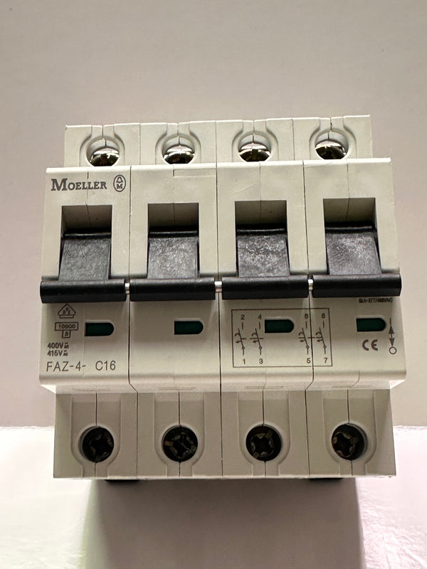 Moeller FAZ-C16/4 Miniature Circuit Breaker (MCB) 16A, 4P  xEffect - FAZ