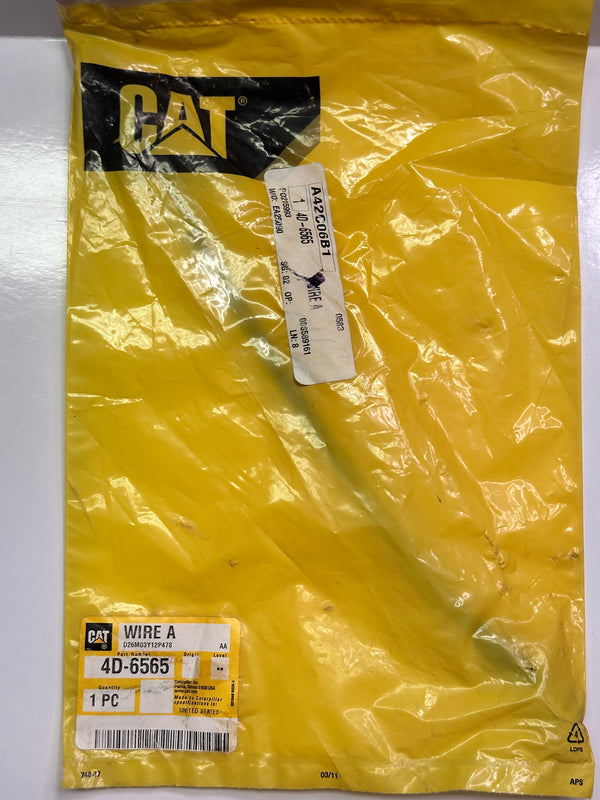 Caterpillar CAT 4D-6565 Charging Alternator Wire