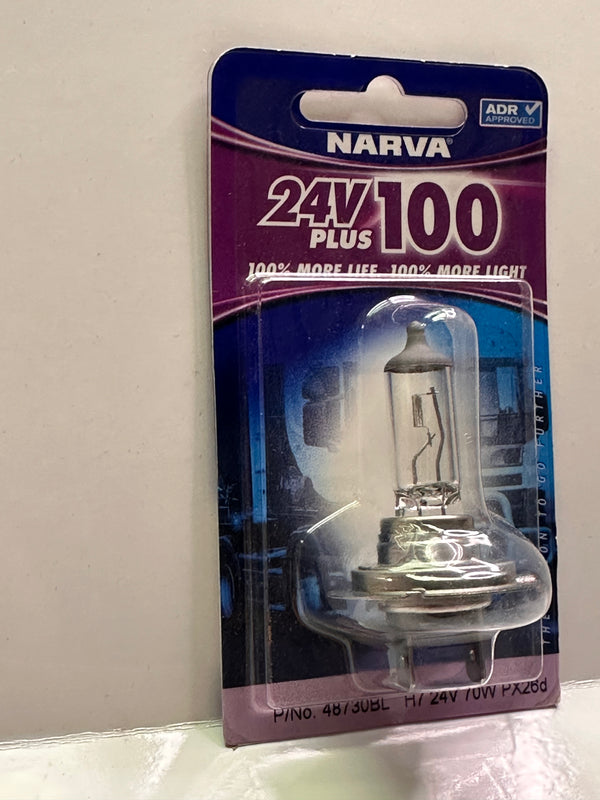 Narva 48730BL 24V H7 70W Plus 100 Long Life Headlight Globe