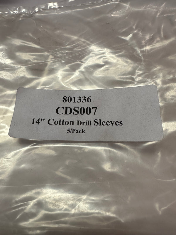CLEAN SLEEVES, 14" Cotton Drill Sleeves 5pk