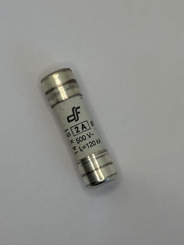 DF Electric 421002 Cartridge Fuse, 14x51mm gG 690V 2A, Box of 10