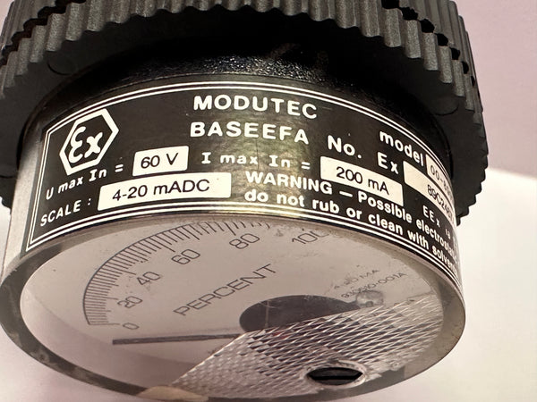 Baseefa Ex Modutec 00-890278-001 Analog Panel Meter - Baseefa No. Ex 89C2467X ...