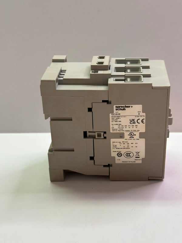 Sprecher & Schuh CA7-60-00-240 Contactor 3 Pole, 60amp, Coil 240-277V