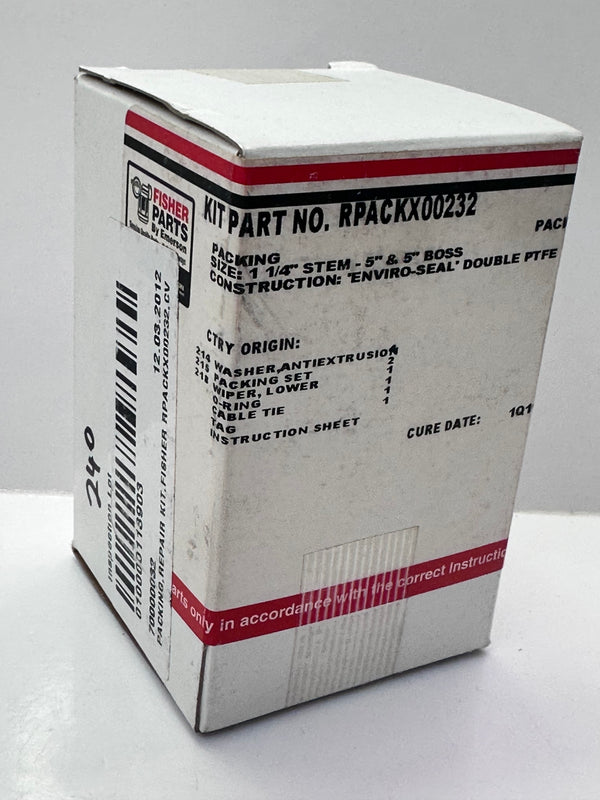 Fisher Emerson RPACKX00232 ENVIRO-SEAL Double PTFE Packing Kit 1 1/4" Stem