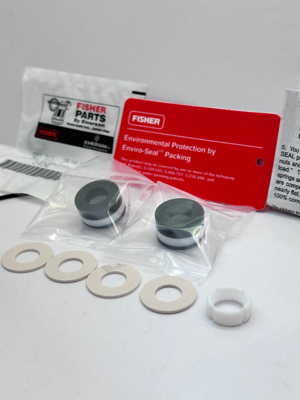 Fisher Emerson RPACKX00202 Enviro-Seal Packing Retrofit kit 1/2" Stem Double PTFE