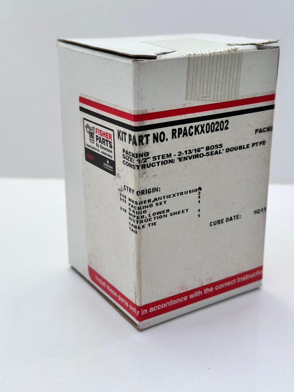 Fisher Emerson RPACKX00202 Enviro-Seal Packing Retrofit kit 1/2" Stem Double PTFE