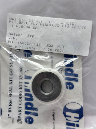 Hindle Valves BVR60 Seal Kit / Ball Valve Kit 32G/60
