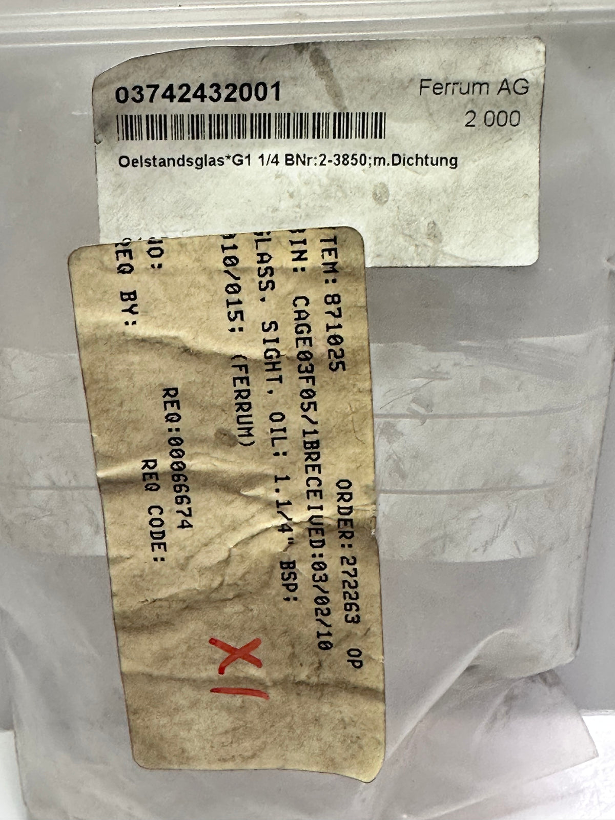 Ferrum AG 03742432001 Oil Sight Glass — 1 1/4" BSP