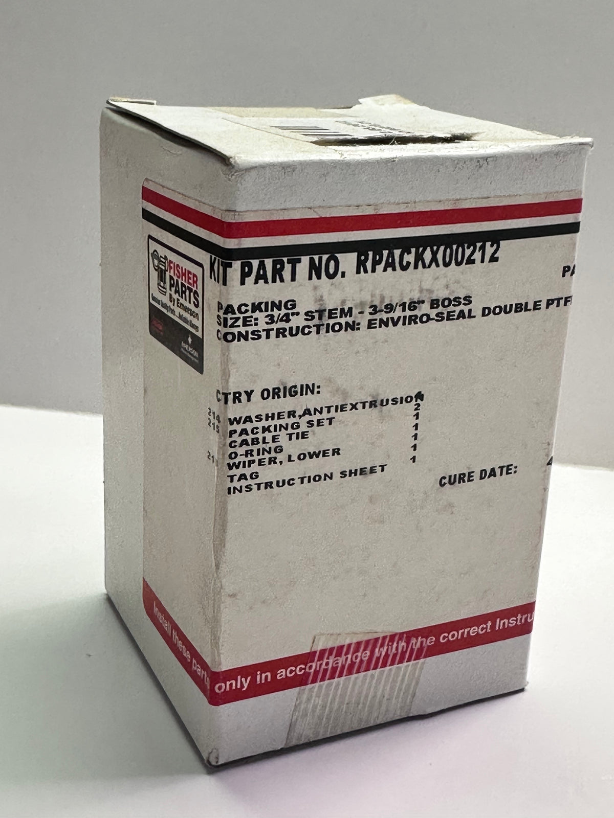 Fisher Emerson RPACKX00212 Enviro-Seal Packing Repair Kit - Double PTFE 3/4"