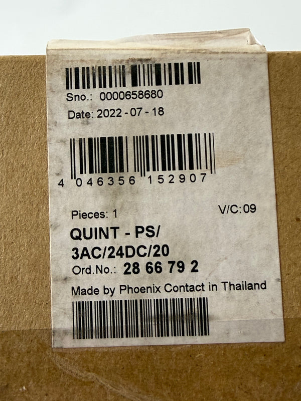 3BHE031065R0020 QUINT-PS/3AC/24DC/20 Power Supply, 2866792
