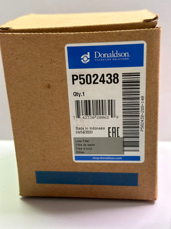 Donaldson P502438 Lube Filter, Spin on Full Flow