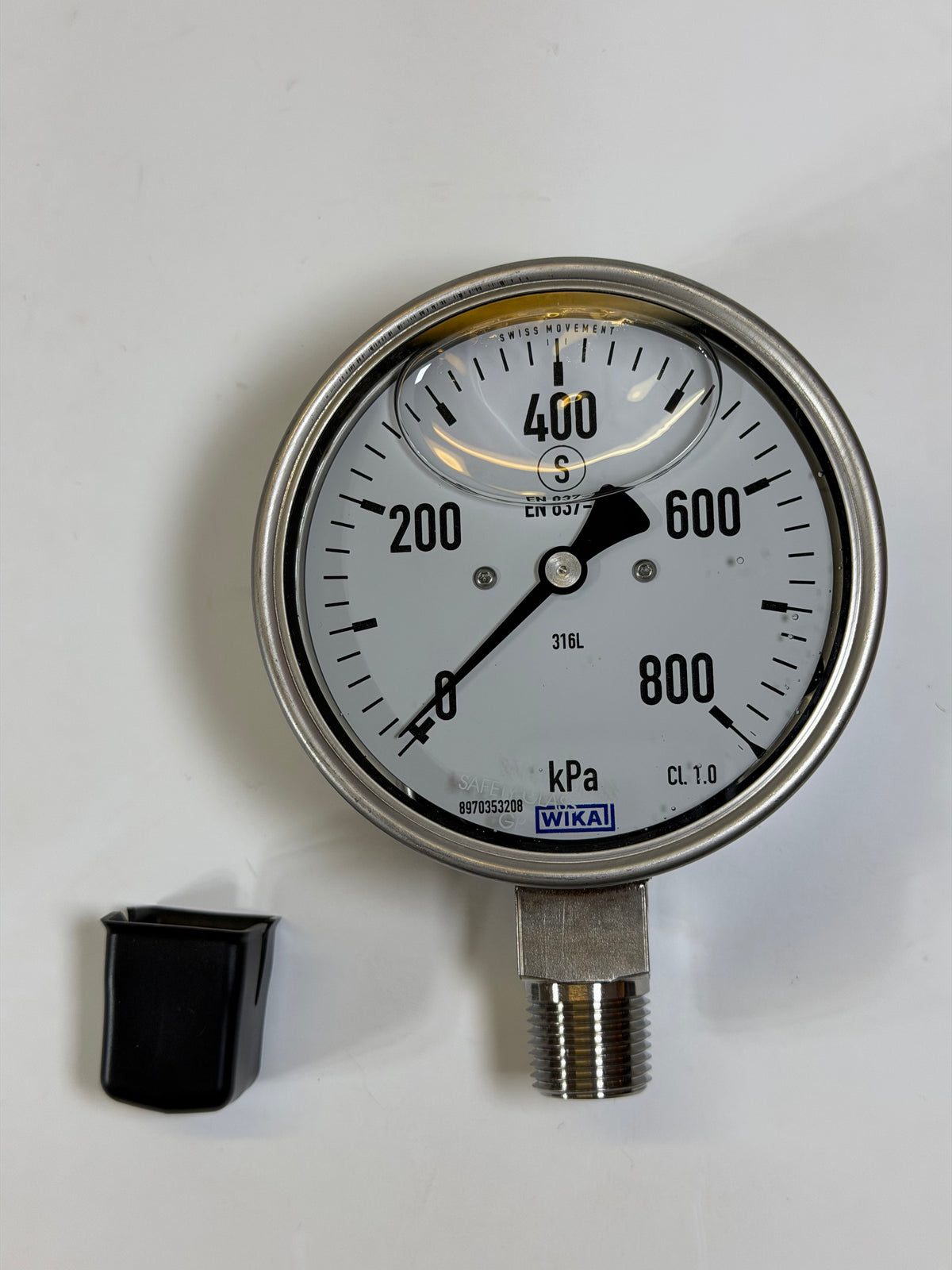 Wika 233.30.100 800 kPa Liquid Filled Bourdon Tube Pressure Gauge