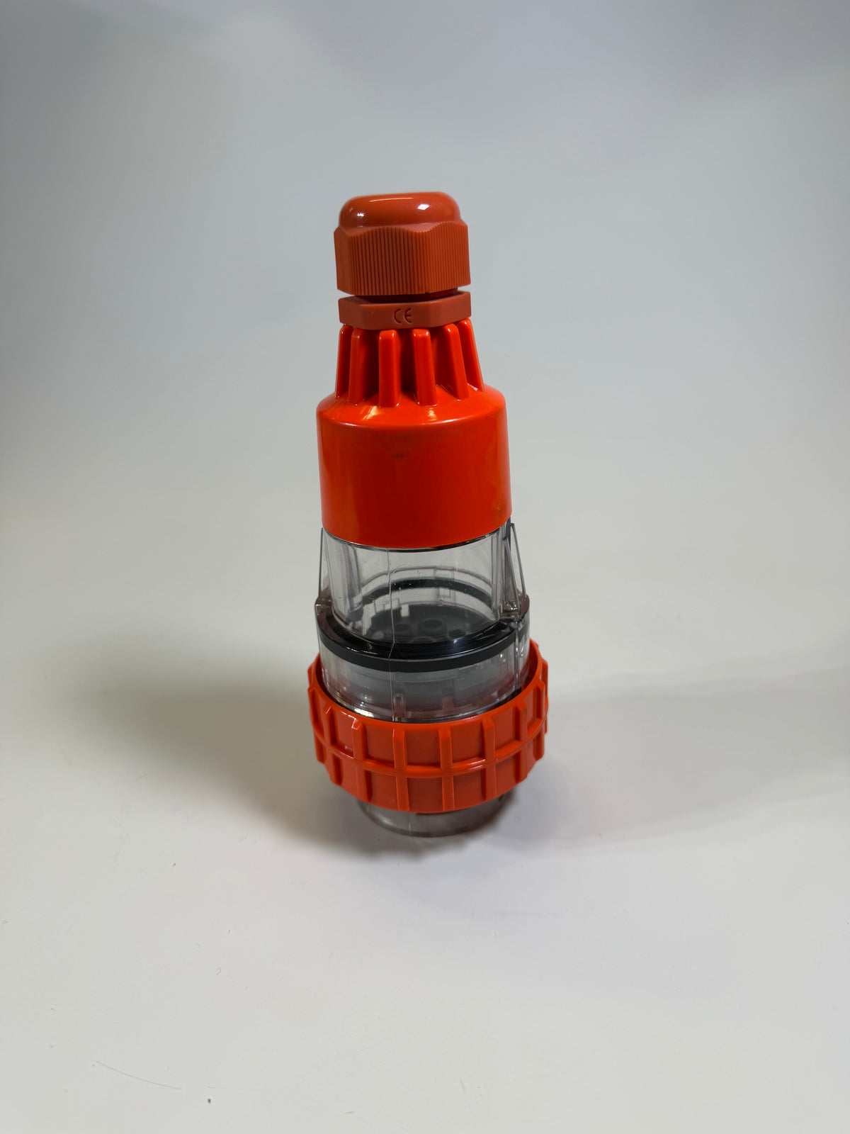 GEN3 PLS3PH410 Straight Industrial Plug — 10A, 4-Pin, 3-Phase, Orange