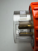 GEN3 PLS3PH410 10A, 4 Pin, 3 Phase Straight Industrial Plug - Orange